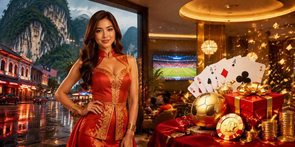 Permainan kad dan slot kasino dengan sentuhan tradisional Melayu di Ipoh